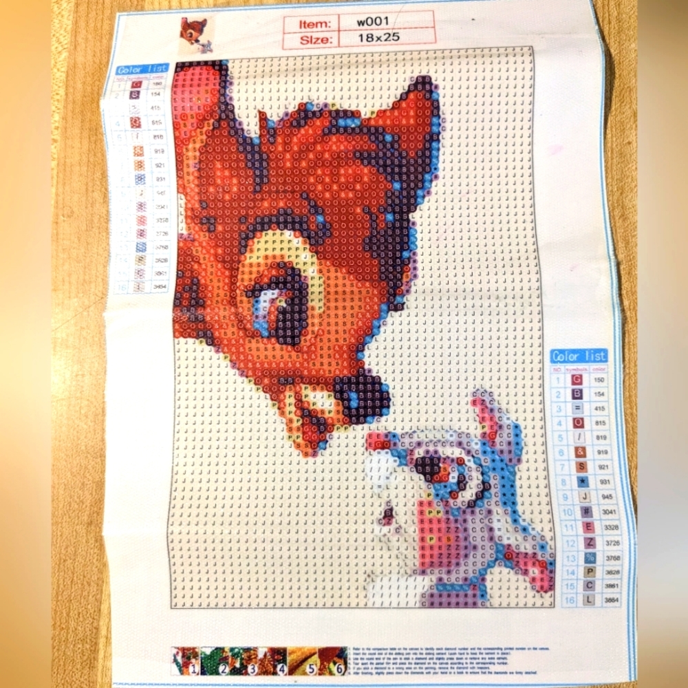 Diamond painting of bambi